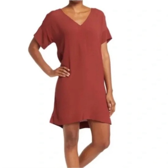 Madewell Dresses & Skirts - New Madewell Rust Novel Shift Rusted Burgundy Dress Medium